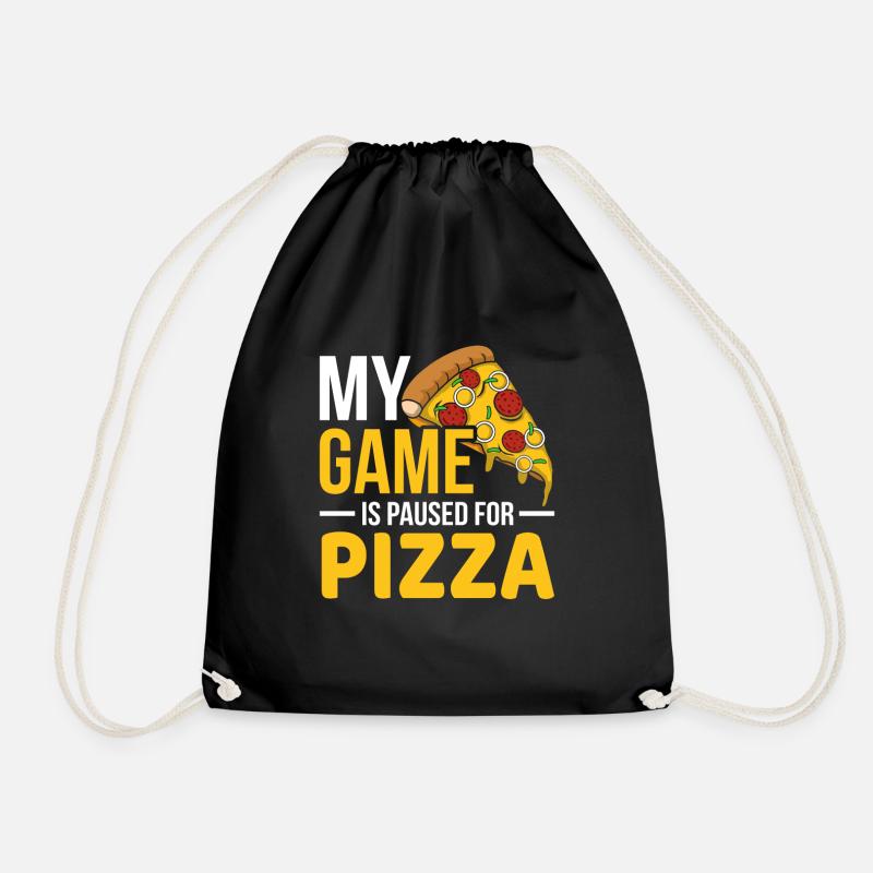Pizza - Turnbeutel - Schwarz