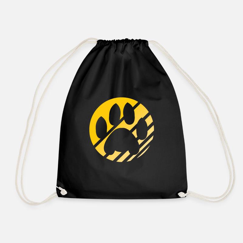 paw - Drawstring Bag - black