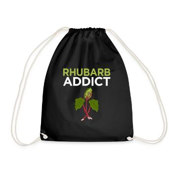 Rhubarbe amusant amusant - Sac de sport léger - noir - Devant
