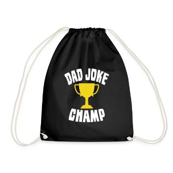 Dad Joke - Funny Dad - Drawstring Bag - black - Front