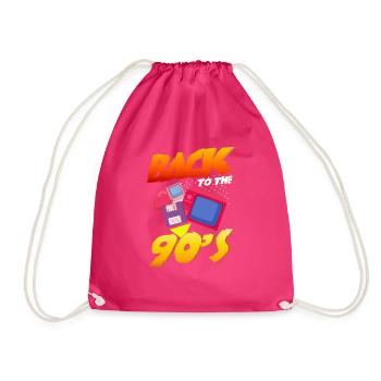 Back to the 90s 90 90 Retro motif - Sac de sport léger - fuchsia - Devant