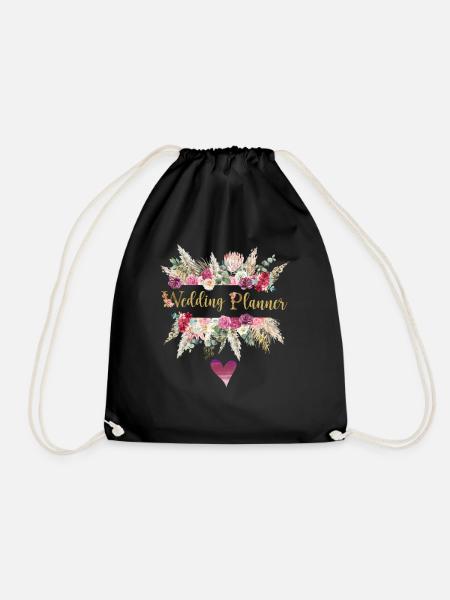 Wedding Planner Gift Wedding - Drawstring Bag - black
