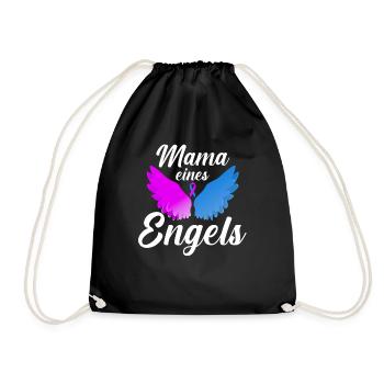 Sternenkind Mama eines Engels Blau Schwangerschaft - Turnbeutel - Schwarz - Vorne