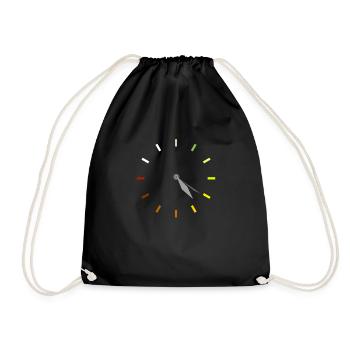 Clock Time Marijuana Stoner - Drawstring Bag - black - Front
