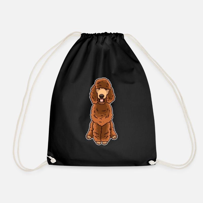 Brauner Pudel Hund - Turnbeutel - Schwarz