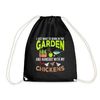 Jardin jardin jardinier Jardinage - Sac de sport léger - noir - Devant