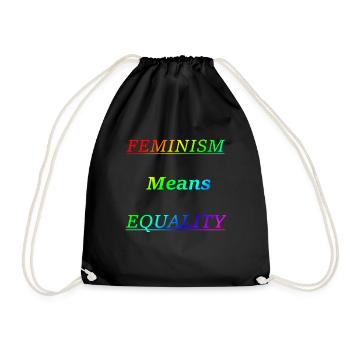 Feminism means equality - Sac de sport léger - noir - Devant
