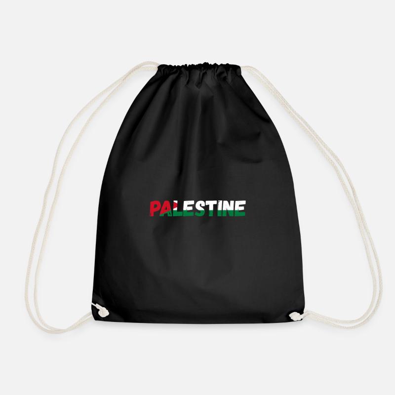 Palestine - Drawstring Bag - black