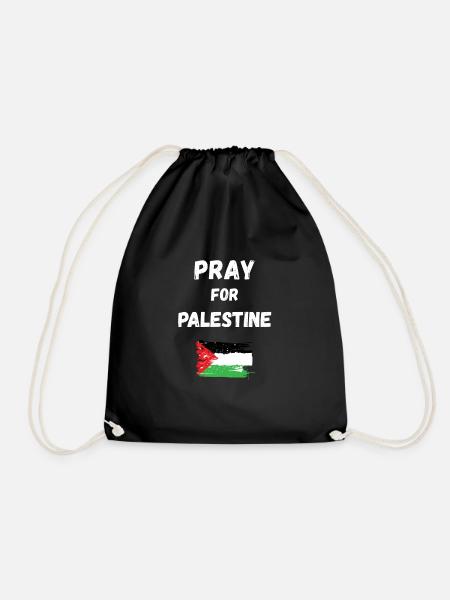bete für Palästina - Palestinens - Turnbeutel - Schwarz
