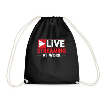 Live streaming au Travail Online Streamer Gamer - Sac de sport léger - noir - Devant