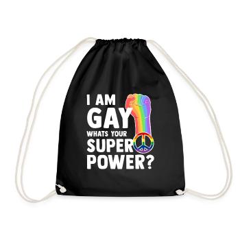 LGBT - Drawstring Bag - black - Front