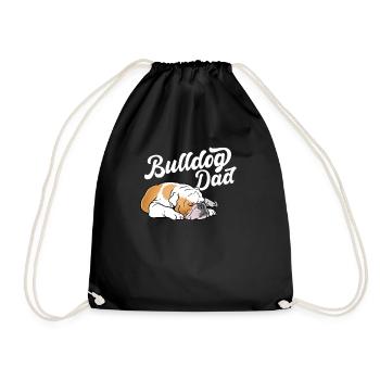 Bulldog Dad English Bulldog Dog - Drawstring Bag - black - Front