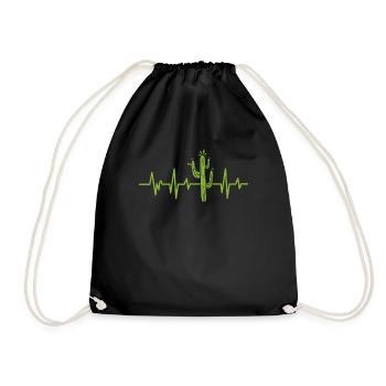 Saguara Cactus cactus amoureux - Sac de sport léger - noir - Devant