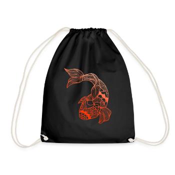 Koi - Turnbeutel - Schwarz - Vorne
