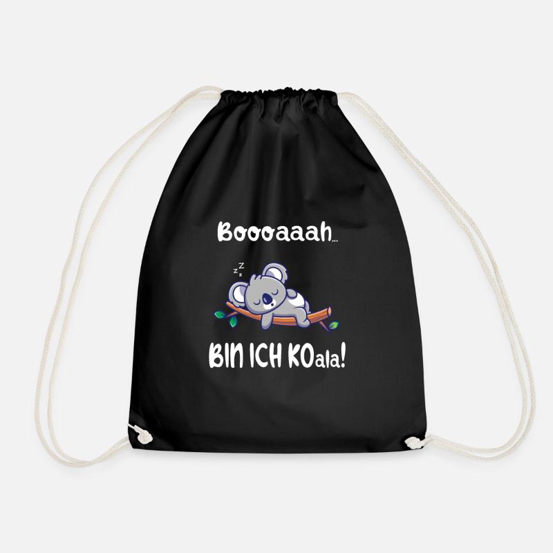 Lustige Koala Geschenke - Turnbeutel - Schwarz