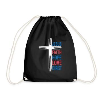 Jésus Croix Eglise Chrétiens Jésus - Sac de sport léger - noir - Devant
