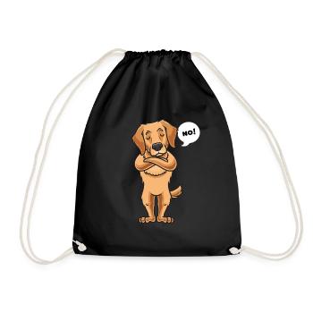 Sturer Golden Retriever dog funny dog lovers - Drawstring Bag - black - Front