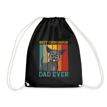 MEILLEUR PAPA CHIHUAHUA JAMAIS RÉTRO - Sac de sport léger - noir - Devant