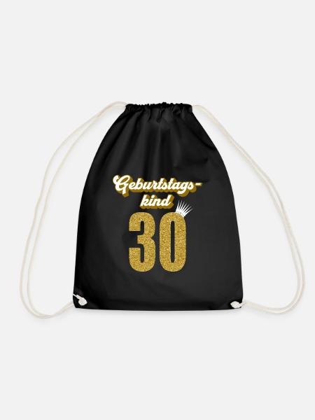 30. Geburtstag 30 Jahre 30er Geburtstagskind - Turnbeutel - Schwarz