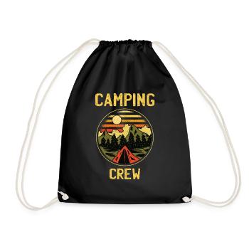 2021 Camping Crew Familie Camper Road Trip Matching - Turnbeutel - Schwarz - Vorne