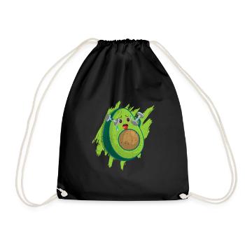 Avocado - Turnbeutel - Schwarz - Vorne