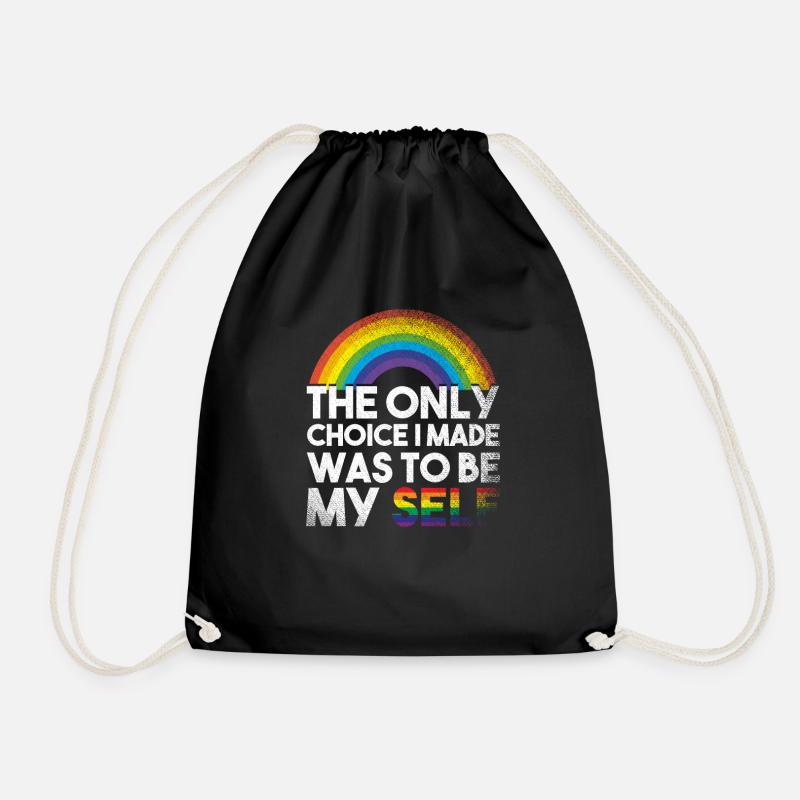 LGBTQ - Drawstring Bag - black