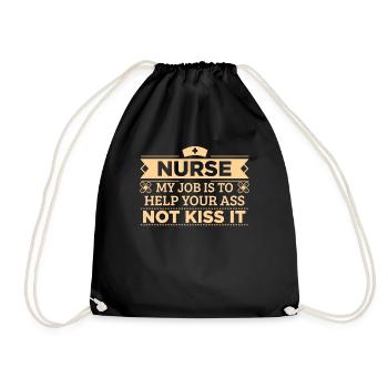 INFIRMIÈRE AIDER VOTRE CUL PAS L’EMBRASSER - Sac de sport léger - noir - Devant
