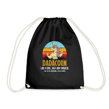 Daddacorn Like A Dad Just Way Magical Vintage - Turnbeutel - Schwarz - Vorne