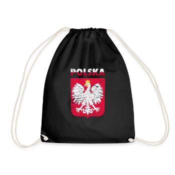 Pologne Polos Armoiries Aigles cadeau emblème - Sac de sport léger - noir - Devant