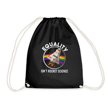 Rainbow Lesbian Pride LGBT Flag CSD Homosexual - Drawstring Bag - black - Front