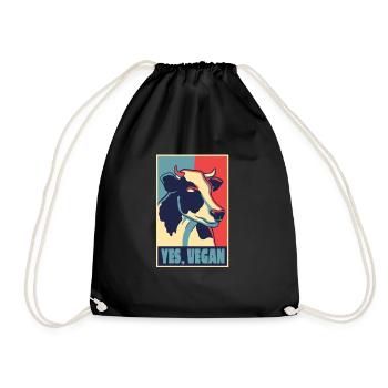 AFFICHE VACHE VEGAN - Sac de sport léger - noir - Devant