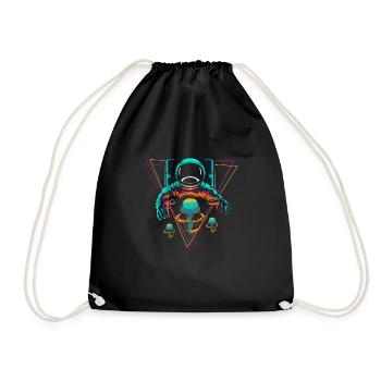 Astronaut Jellyfish Ocean Diver Jellyfish Gift - Drawstring Bag - black - Front