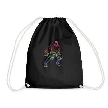 Basketball Gift for Basketball Players - Drawstring Bag - black - Front
