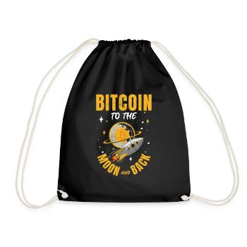 Bitcoin Tshirt Börse Geld Krypto Blockchain Hodl - Turnbeutel - Schwarz - Vorne