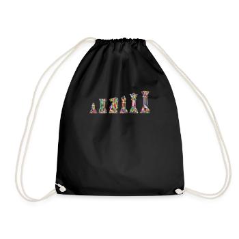 Chess Chess Chess Pieces Design - Drawstring Bag - black - Front
