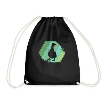 Duck Retro - Drawstring Bag - black - Front