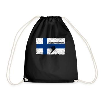 Hockey sur glace Finlande fan cadeau - Sac de sport léger - noir - Devant