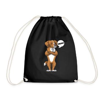Nova Scotia Duck Tolling Retriever Sturer Hund - Turnbeutel - Schwarz - Vorne