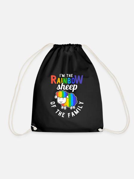 LGBT Bi CSD Rainbow Gay Pride Lesben LGBTQ Outfit - Turnbeutel - Schwarz