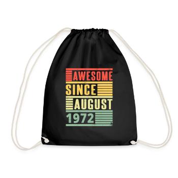 Awesome Since Août 1972 Rétro anniversaire - Sac de sport léger - noir - Devant