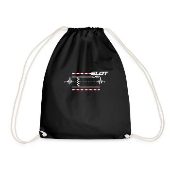 Racing is life! - Slot car slot racing - Drawstring Bag - black - Front