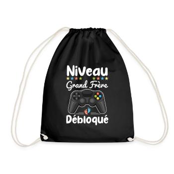 Niveau Grand Frère Débloqué Annonce Grossesse Geek - Sac de sport léger - noir - Devant
