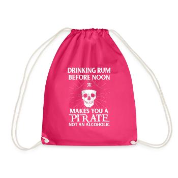 Pirate sailor pirate captain ship child - Drawstring Bag - fuchsia - Front
