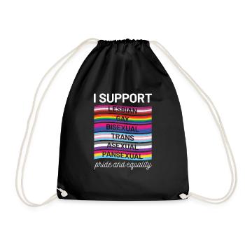 Rainbow Flag - Sac de sport léger - noir - Devant