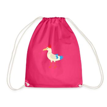 Mouette Hambourg mer mer mouettes motif cadeau - Sac de sport léger - fuchsia - Devant
