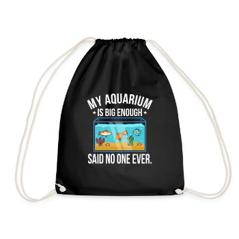Aquarium - Turnbeutel - Schwarz - Vorne