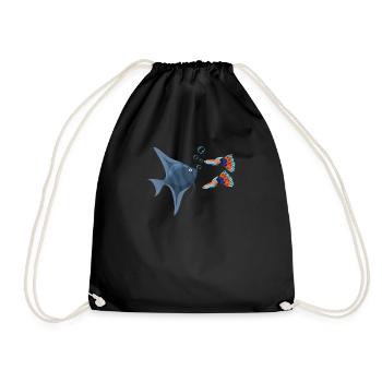 Aquaristics Aquarist Aquarium Design - Drawstring Bag - black - Front