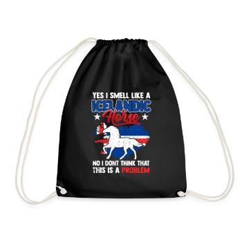 Island pferdr geschenk Cheval Pony Tölt Iceland Horse - Sac de sport léger - noir - Devant