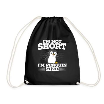 I'm Not Small, I'm Penguin Size - Drawstring Bag - black - Front