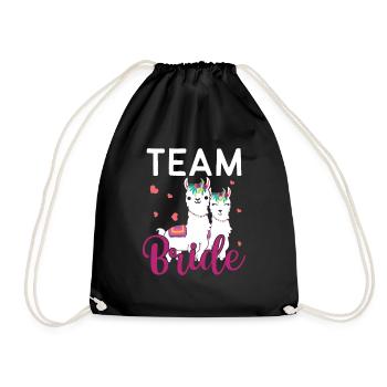 Team Bride - JGA Junggesellenabschied Bride - Turnbeutel - Schwarz - Vorne
